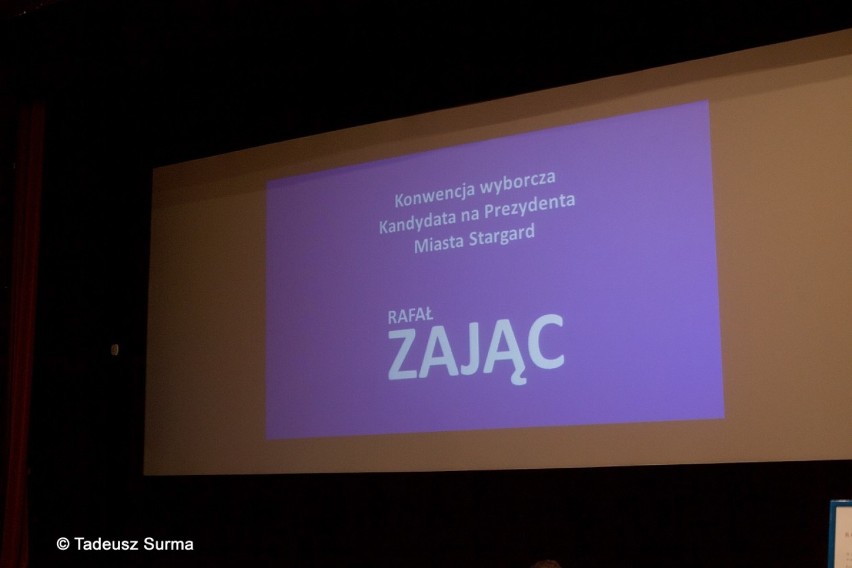 Konwencja wyborcza Rafała Zająca, kandydata na prezydenta Stargardu, w obiektywie Tadeusza Surmy 