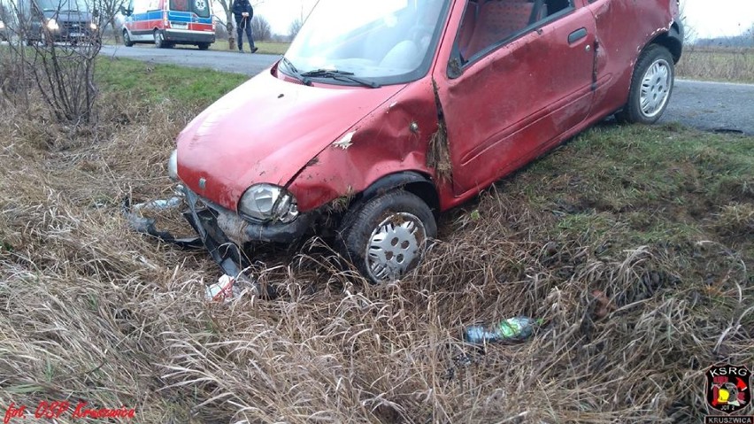 Wypadek w Lachmirowicach w gminie Kruszwica [zdjęcia]