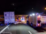 Śmiertelny wypadek na Obwodnicy Trójmiasta 24.05.2021 r. Zderzyły się dwa samochody ciężarowe, nie żyje jedna osoba