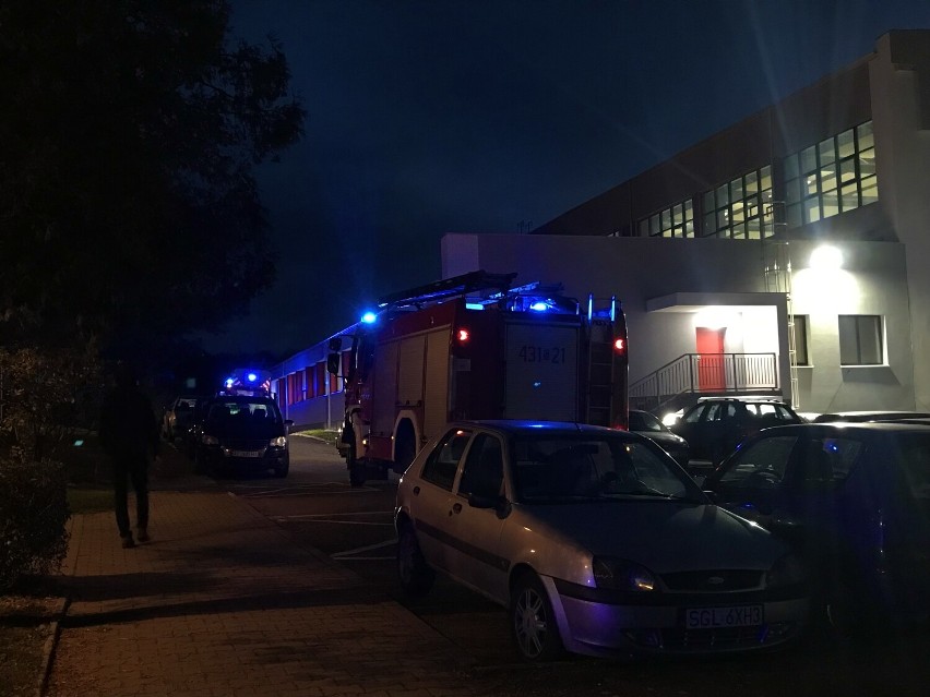 Straż pożarna pod akademikiem DSN w Cieszynie