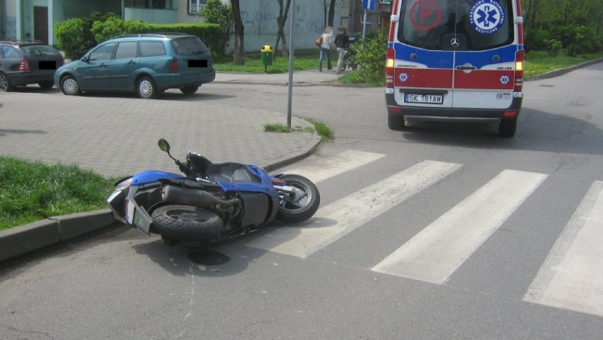 Wypadek w Świętochłowicach: Motorowerzysta potrącił kobietę