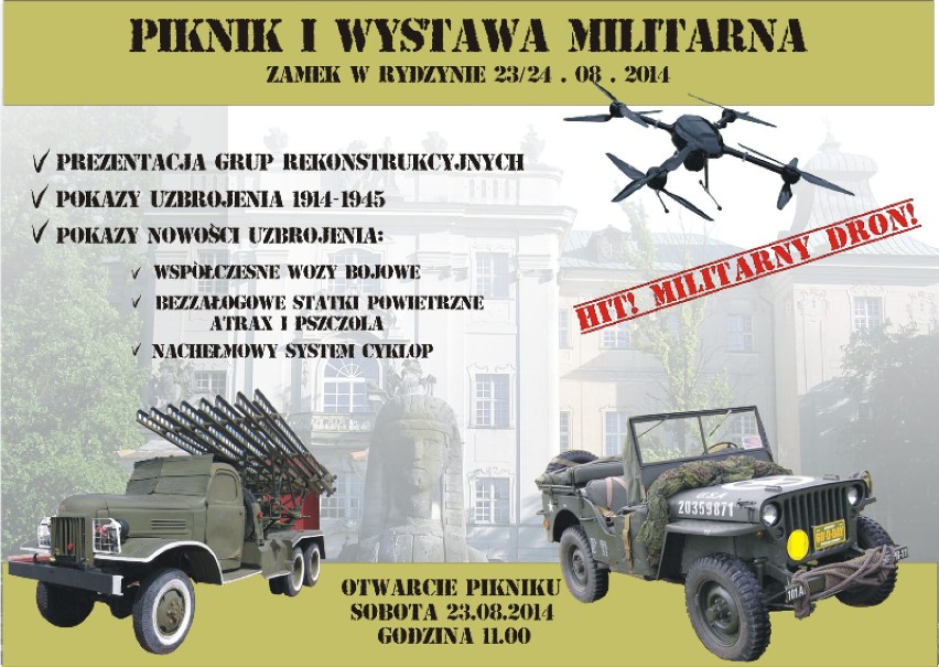 Piknik i wystawa militarna w Rydzynie - 23-24 sierpnia 2014