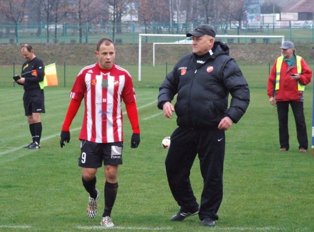 Dawid Rupa (z lewej) jest jednym z zawodników stanowiących o obliczu Beskidu Andrychów