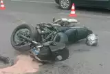 Wypadek w Topoli Królewskiej. Samochód osobowy zderzył się z motocyklem