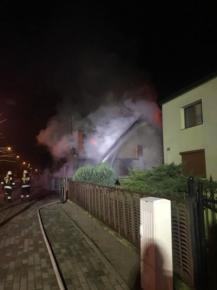 Pożar domu w miejscowości Zbiersk Cukrownia