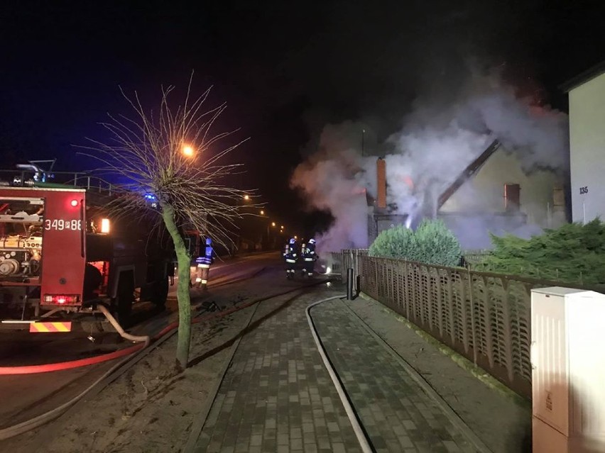 Pożar domu w miejscowości Zbiersk Cukrownia