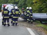 Wypadek kierowcy z powiatu lęborskiego. BMW 23-latka dachowało | ZDJĘCIA, WIDEO