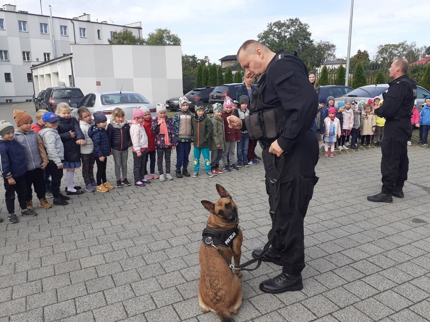 Przedszkolaki odwiedziły Komendę Powiatową Policji w Aleksandrowie Kujawskim [zdjęcia]