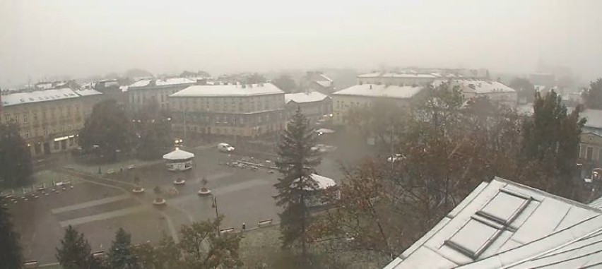 Pierwsze opady śniegu w Krakowie