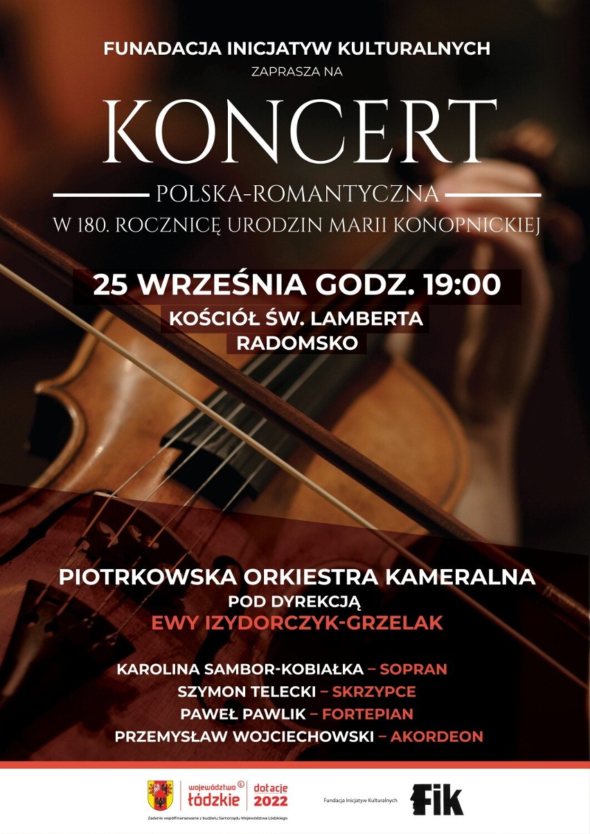 FIK Radomsko zaprasza na koncert „Polska romantyczna” w kościele św. Lamberta