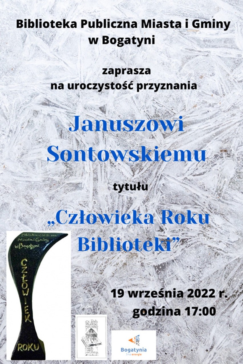 Janusz Sontowski "Człowiekiem Roku Biblioteki" w Bogatyni