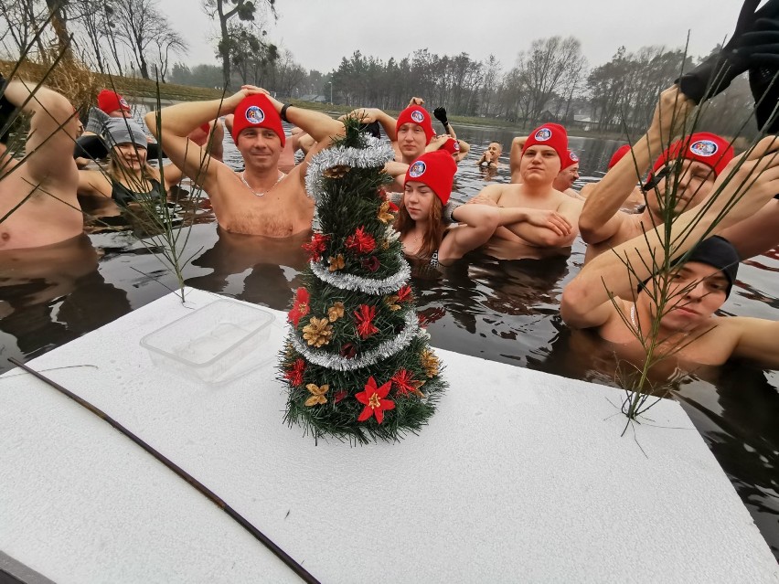 Świąteczne kolędowanie morsów w Ostrowie Wielkopolskim