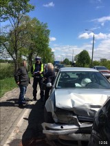 Wypadek w Pradze. 18 maja na Drodze Krajowej nr 72 w okolicy budowanych rond zderzyły się cztery samochody osobowe (ZDJĘCIA) 