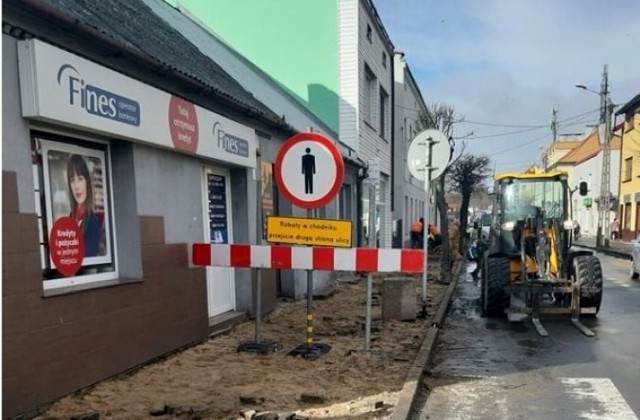 Modernizacja chodnika przy ulicy Kościuszki potrwa do 4 marca
