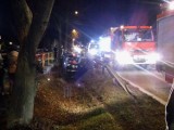 Wypadek w Zaborowie na drodze 713. Samochód wjechał w przepust drogowy [ZDJĘCIA]
