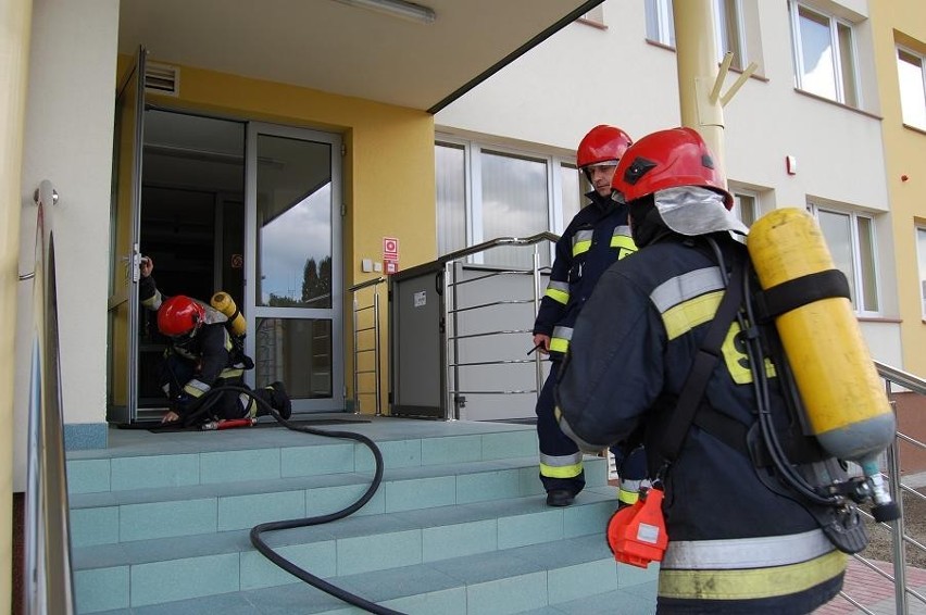 Ćwiczebny alarm pożarowy w Straży Granicznej w Przemyślu
