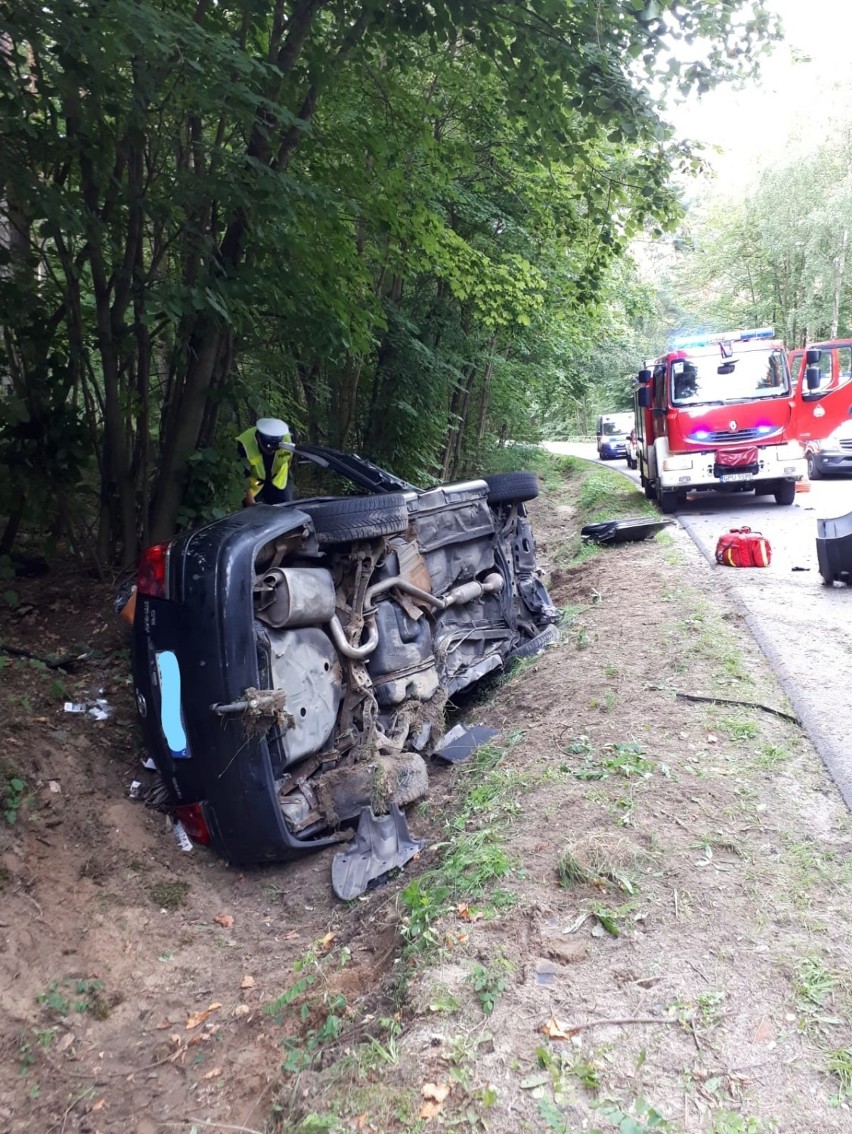 Wypadek na trasie Mieroszyno - Tupadły (19.08.2019)