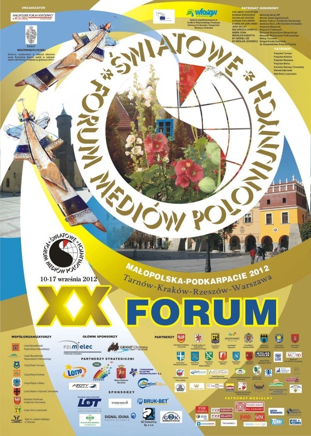 Plakat Jubileuszowego XX Światowego Forum Mediów Polonijnych