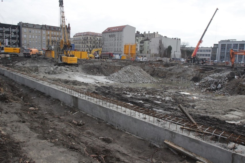 Plac budowy Global Office Park w Katowicach