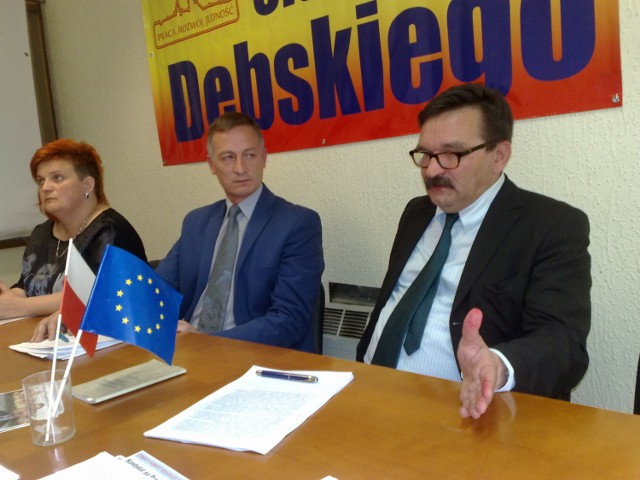 Od prawej: Piotr Zawada, Sławomir Dębski i Ewa Cieślakowska