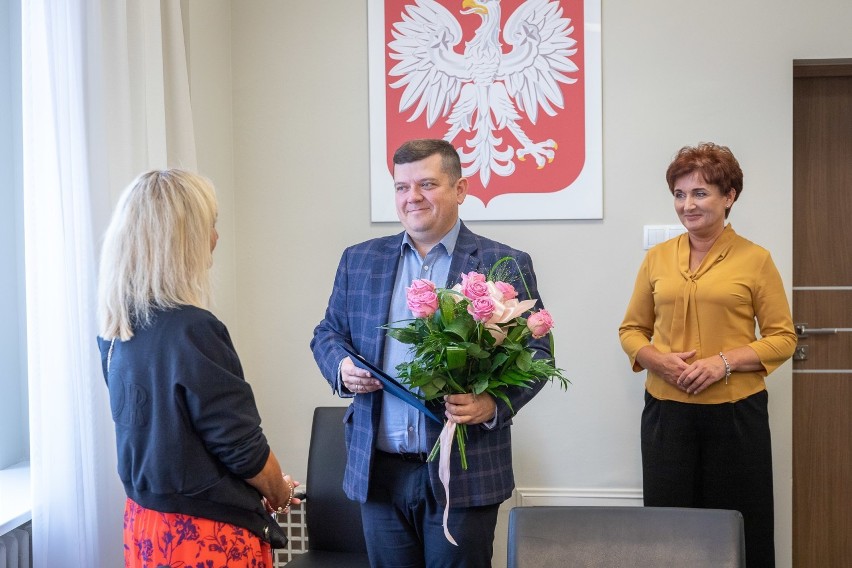Prezydent Jacek Wójcicki i wiceprezydent Małgorzata Domagała...