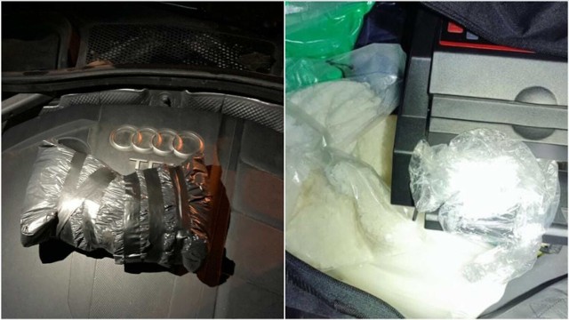 W sportowym audi zatrzymanym na autostradzie A4 znaleziono pół kilograma kokainy. Mężczyźni przemycili ją z Holandii
