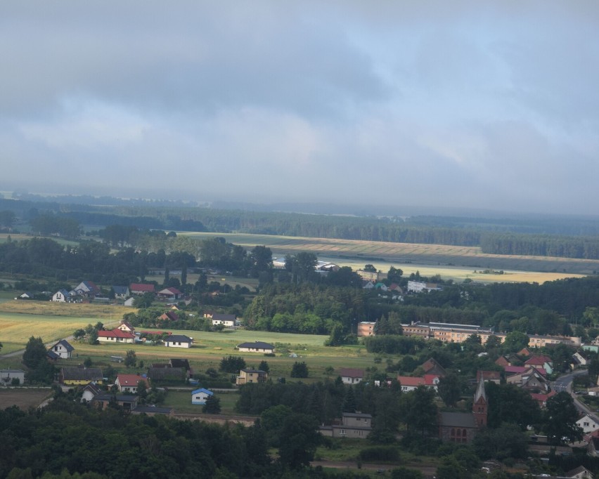 Okolice Turowa w gminie Szczecinek z lotu ptaka