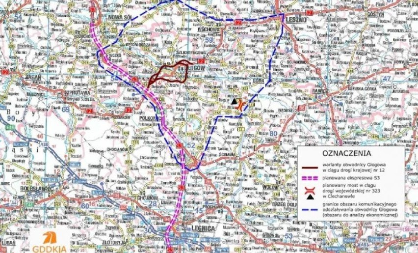 Obwodnica Głogowa i drugi most na Odrze - północny wariant jest najtańszy