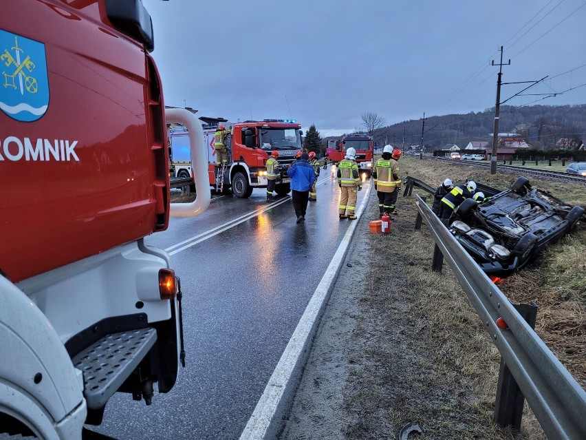 Wypadek na ul. Tarnowskiej w Gromniku