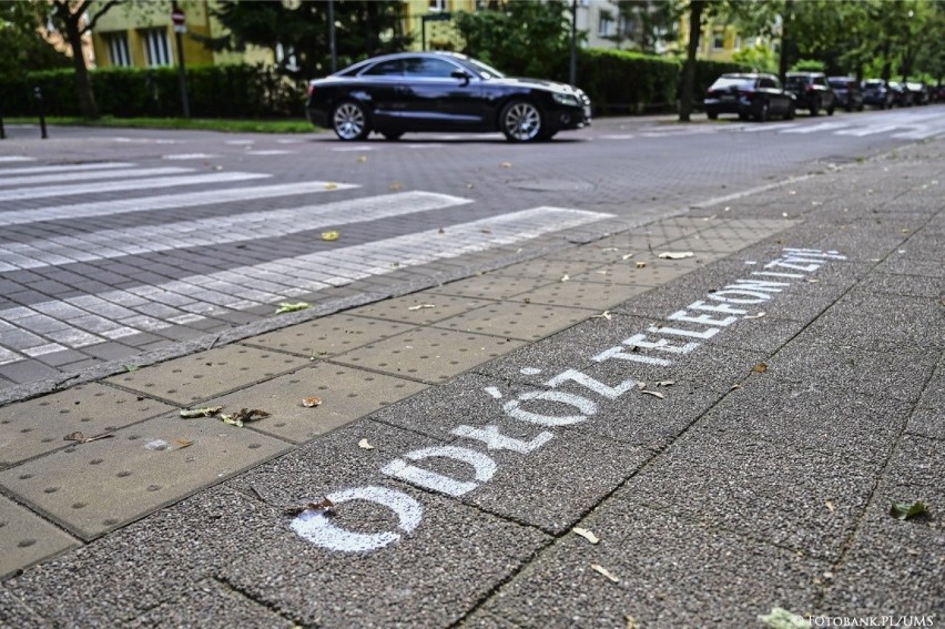 Napisy ostrzegawcze „Odłóż telefon i żyj!”