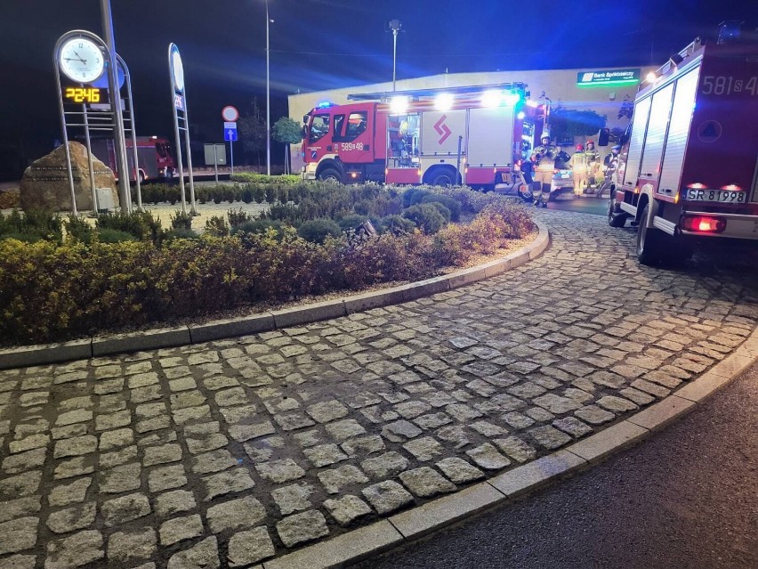 Wypadek na rondzie w Gaszowicach