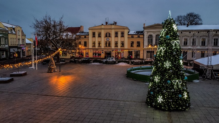 Rynek w Wągrowcu jest już ubrany na święta