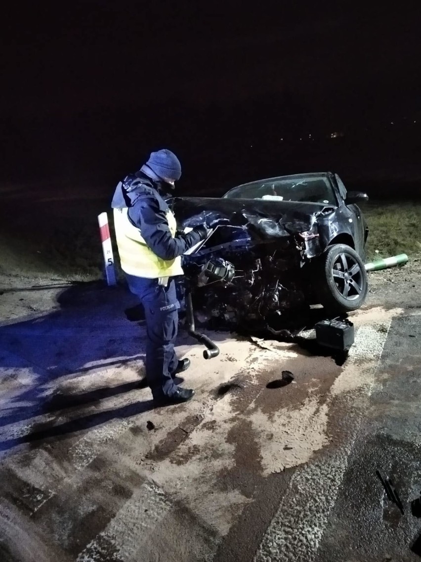 Wypadek na obwodnicy Raczek. Jedna osoba trafiła do szpitala