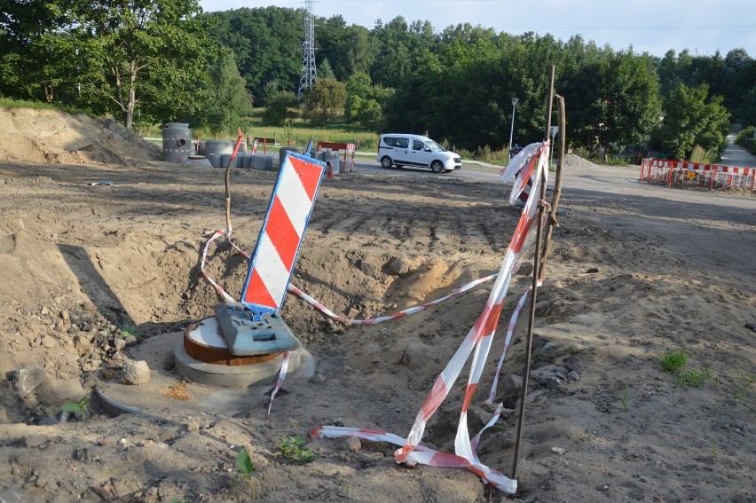 Remontowany odcinek ul. Ludowej w Zielonej Górze