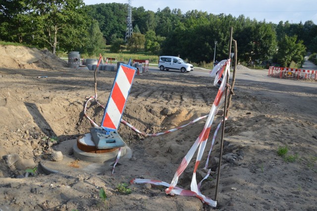 Remontowany odcinek ul. Ludowej w Zielonej Górze