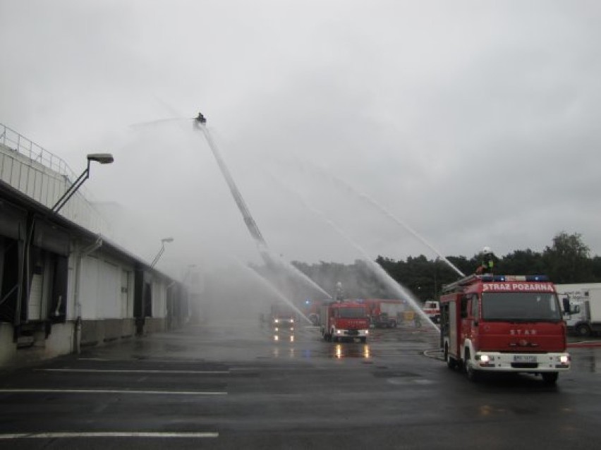 Straż pożarna w Kaliszu ćwiczyła na terenie zakładu Nestle