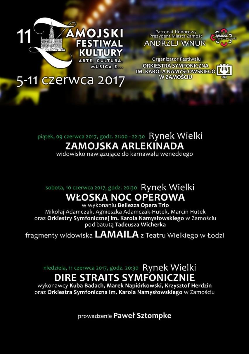 Zamość po włosku czyli 11. Zamojski Festiwal Kultury „arte, cultura, musica e..”