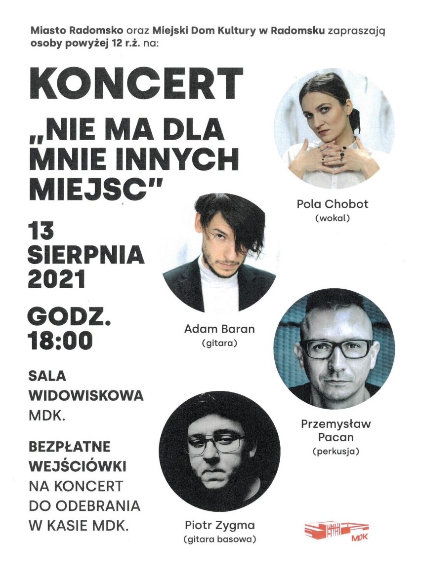 MDK w Radomsku zaprasza na warsztaty i koncert „Nie ma dla mnie innych miejsc”