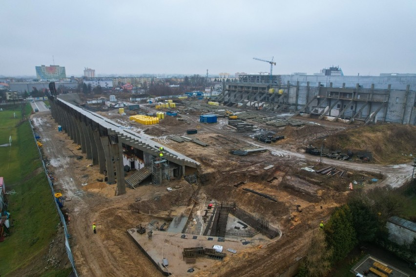 Budowa stadionu dla Radomiaka Radom. Zobacz postęp prac (ZDJĘCIA Z LOTU PTAKA)