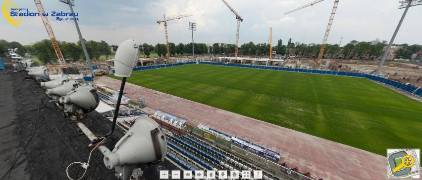 Budowa stadionu Górnika Zabrze: Panorama z czerwca [ZDJĘCIA]