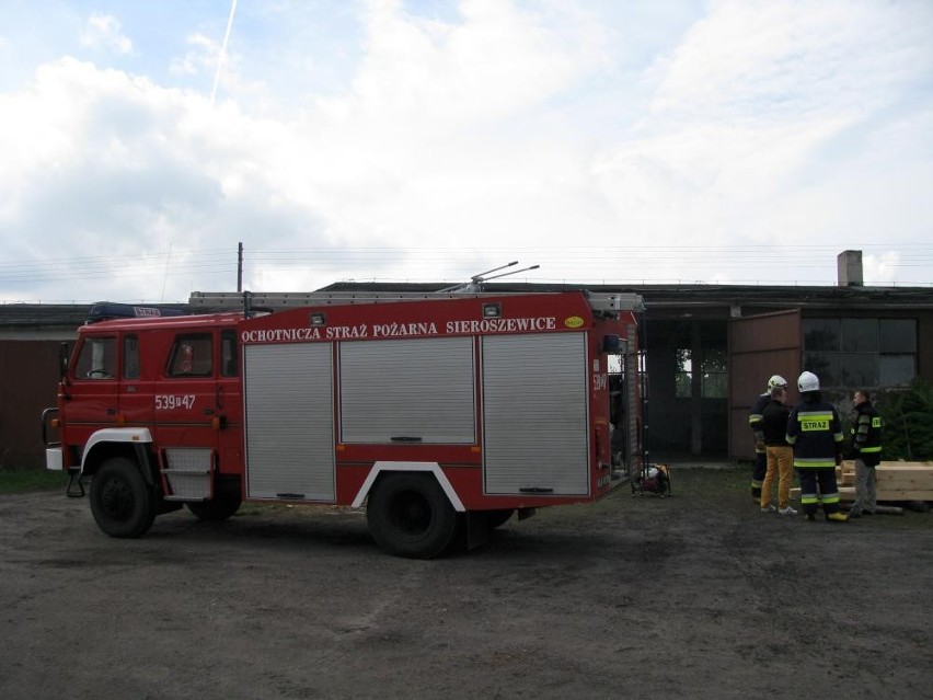 Pożar w tartaku w Sieroszewicach