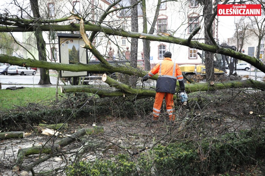 Zniszczenia w powiecie i opóźnienia pociągów na liniach Bukowina Sycowska - Twardogóra Sycowska 