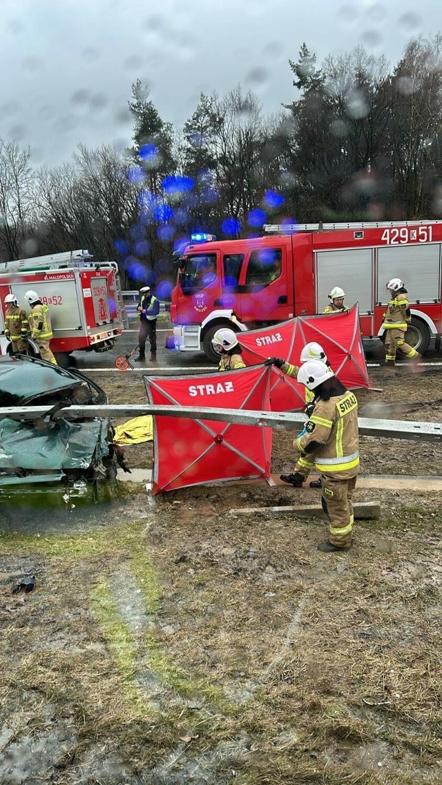 Śmiertelny wypadek na autostradzie A4 w kierunku Katowic