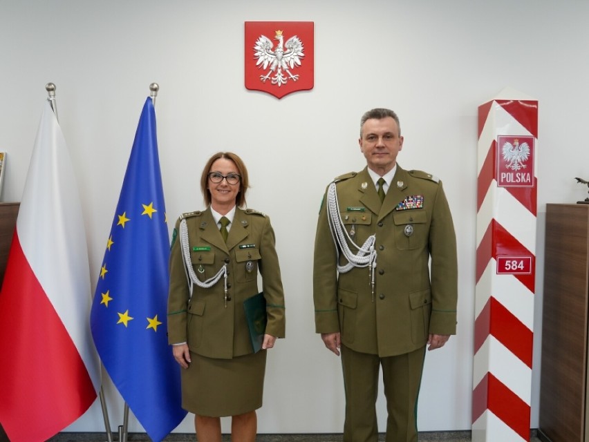 Gen. bryg. Robert Bagan  i płk. Monika Musielak