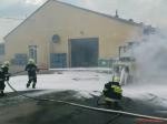 Polkowice: Strażacy dogaszają pożar stodoły 