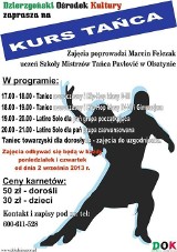 Kurs tańca w Dzierzgońskim Ośrodku Kultury