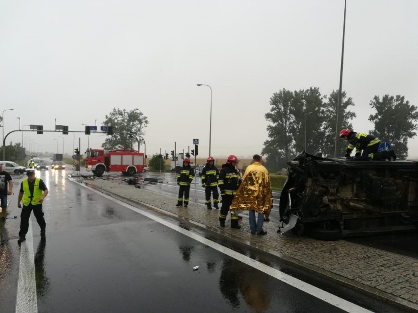 Wypadek w Kończewicach. Jedna osoba trafiła do szpitala...