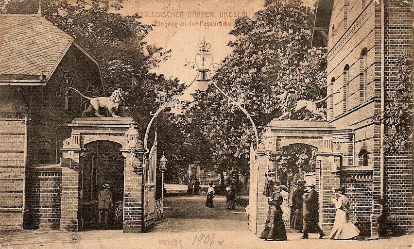 Stare wejście do zoo, ok. 1900 / fot. archiwum ZOO Wrocław