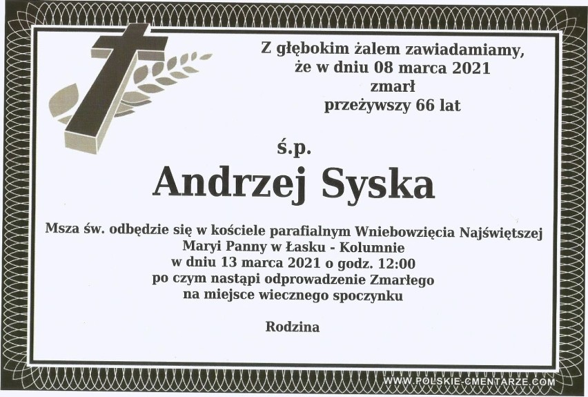 Zmarł Andrzej Syska. Miał 67 lat              