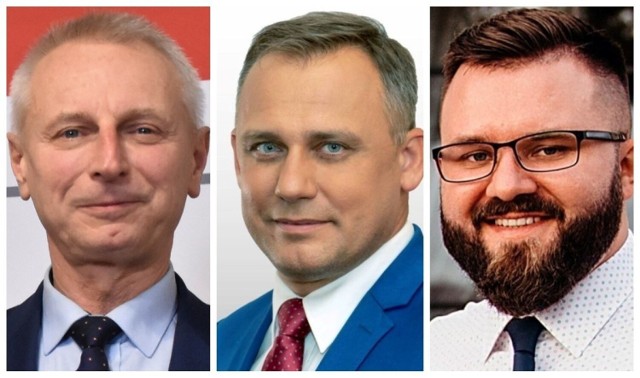 Od lewej: prezydent Inowrocławia Ryszard Brejza, były zastępca prezydenta Inowrocławia Ireneusza Stachowiak i radny miejski Damian Polak